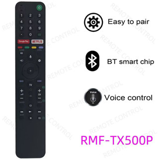  Điều khiển giọng nói RMF-TX500P cho mọi TV Sony, điều khiển thay thế cho tất cả TV Sony LCD LED HDTV thông minh có nút Google Play, Netflix