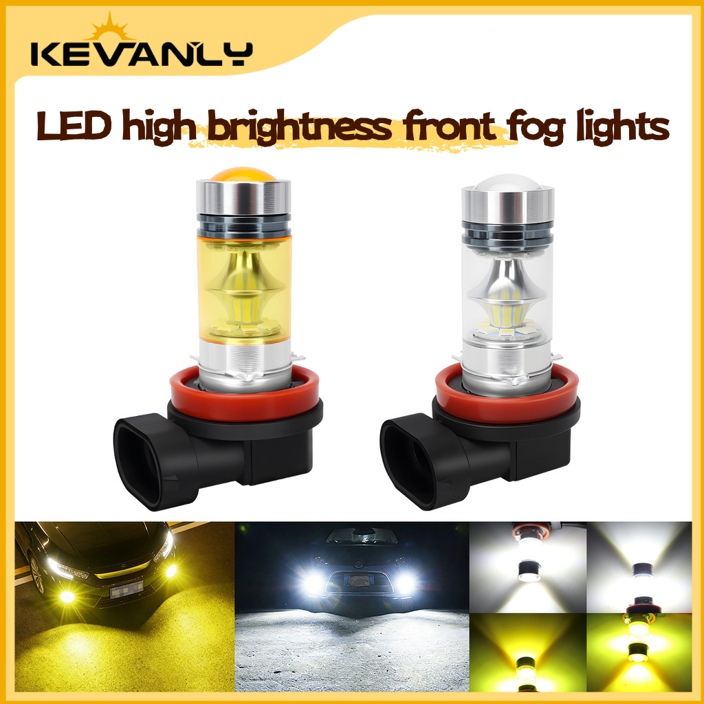 KEVANLY 1 Bóng đèn sương mù ô tô siêu sáng H11 H8 12V LED Vàng 4300K 6000K