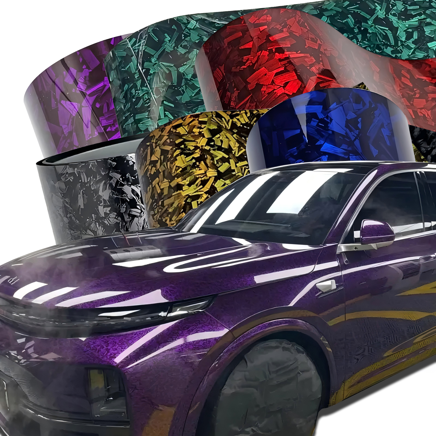 Phim dán tạo kiểu xe hoàn thiện sáng bóng Vinyl Wrap Bubble Free