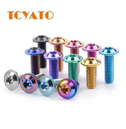 Một Bộ 10 Bu Lông Titan Ti M5x20 Đầu Ô T25 Vít, Cấp 5 6AL / 4V TC4 Hợp Kim Titan Cho Xe Đạp Sửa Đổi 