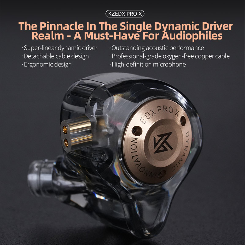 KZ EDX PRO X Tai nghe Dynamic Drive HIFI Bass Thể thao Chống ồn ZSTX ZSN PROX