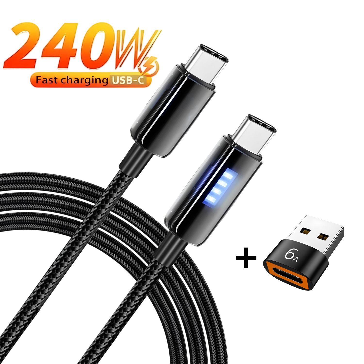 Cáp sạc nhanh USB-C sang USB-C OTG cho iPhone 17 Samsung S25 S24 Ultra Huawei Xiaomi