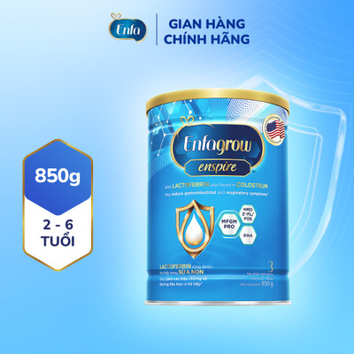 [Quà tặng không bán] Sản phẩm dinh dưỡng Enfagrow Enspire 3 - 850G dành cho trẻ từ 2-6 tuổi