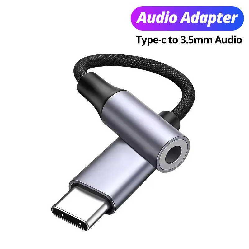 Cáp âm thanh DAC Type C sang 3.5mm Đầu nối chuyển đổi tai nghe USB C