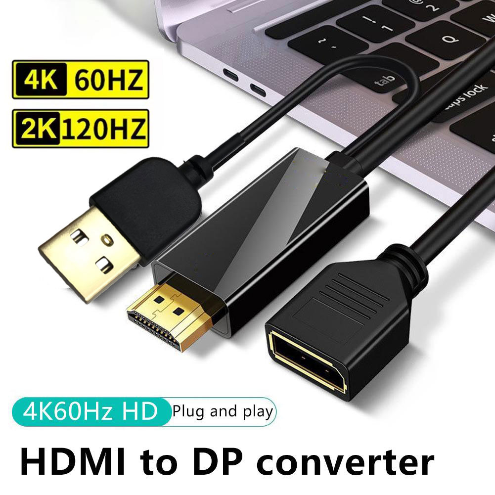 Cáp HDMI sang DisplayPort 4K 60Hz 2K 120Hz cho màn hình DP từ PC Laptop PS5 Xbox