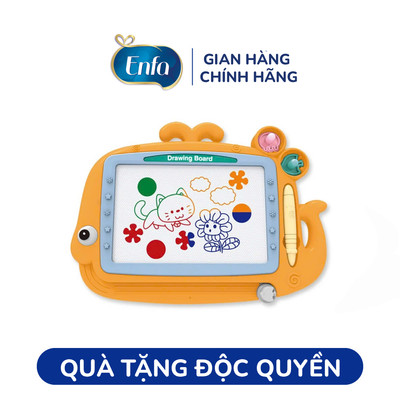 [Quà tặng không bán] Đồ chơi bảng vẽ nam châm cho bé - Cá voi cam đáng yêu