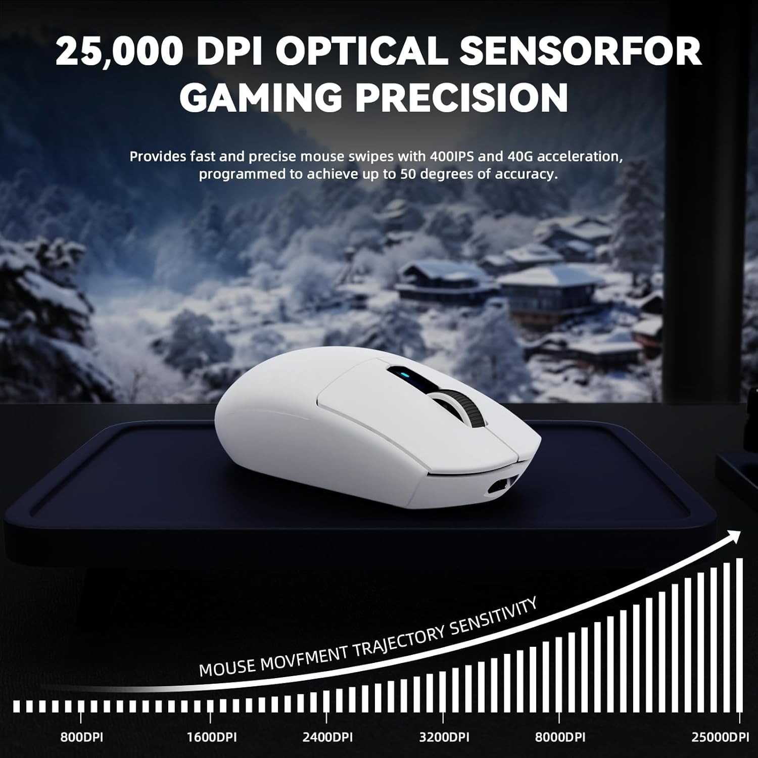 Chuột chơi game không dây Attack Shark G3 Pro Tri-Mode PAW3311 25000DPI công thái học