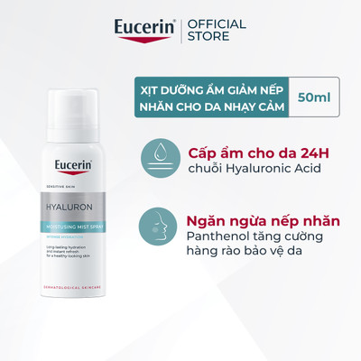 [HB Gift] Xịt dưỡng ẩm & giảm nếp nhăn Eucerin Hyaluron Mist Spray 50ml