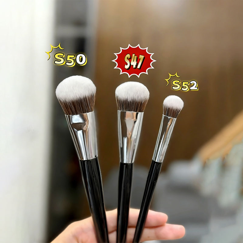 Bộ cọ trang điểm 3 mảnh, Kem nền che khuyết điểm Phấn má hồng hàng ngày Essential S47 S50 S52