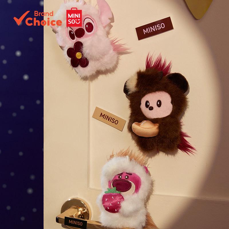 MINISO  Chuỗi phim Disney - Gấu bông móc khóa (Lotso & Stitch) dễ thương & may mắn & tài lộc 10cm × 