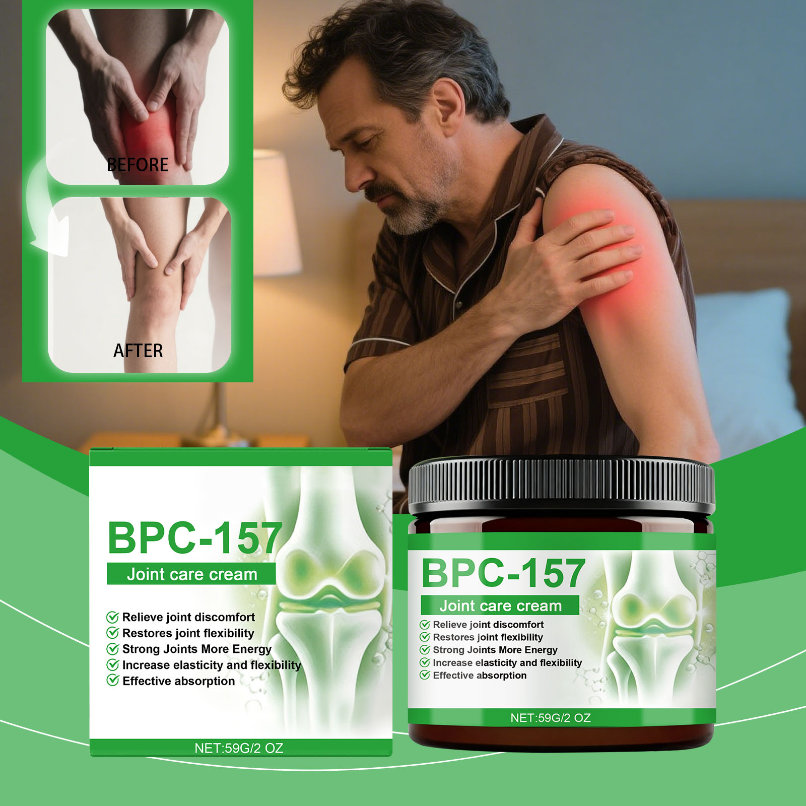 Kem BPC-157 59g Giàu Vitamin E – Làm Dịu & Dưỡng Da, Chuyên Nghiệp