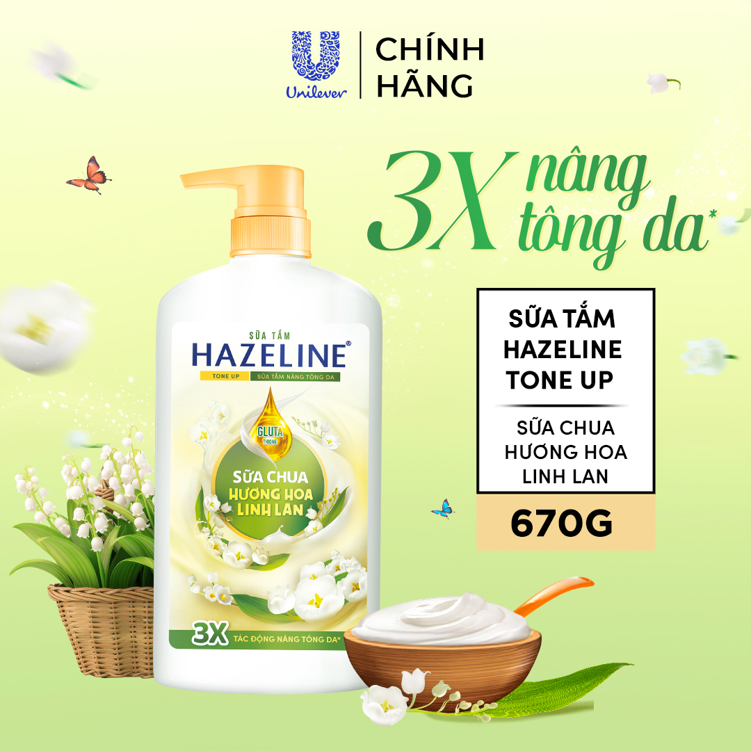Sữa tắm Hazeline Tone Up Sữa Chua 670g