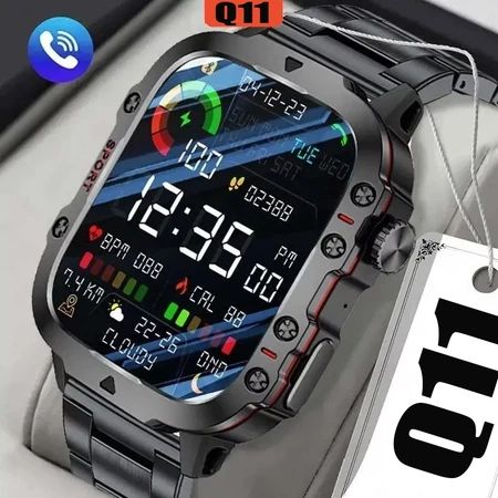 Đồng hồ thông minh 2025 Q11 với gọi Bluetooth, đồng hồ thể thao và theo dõi nhịp tim