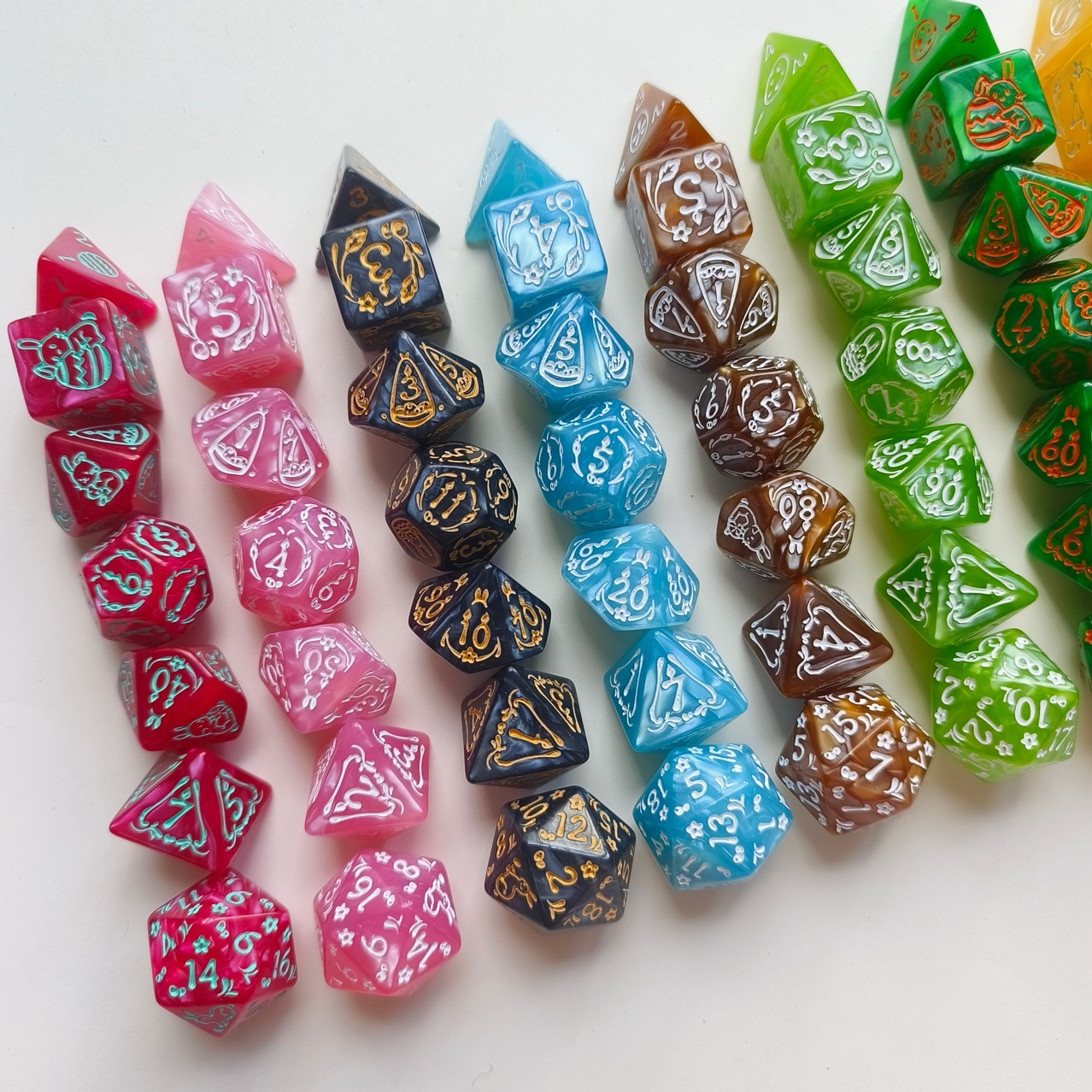 Thỏ Phục Sinh Đa Chiều Xúc Xắc DND Board Game Xúc xắc Sáng Chế Thỏ Họa Tiết Để Bàn Chơi Game Người L