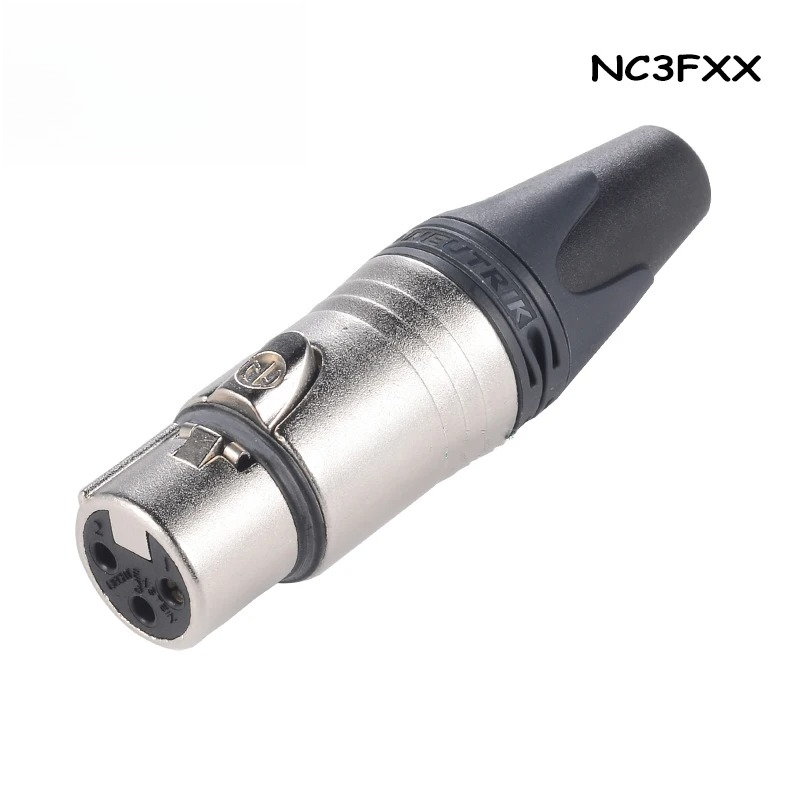 Neutrik NC3FXX 3 Lỗ Nữ XLR Cắm Đầu Nối Mạ Bạc Vỏ Niken