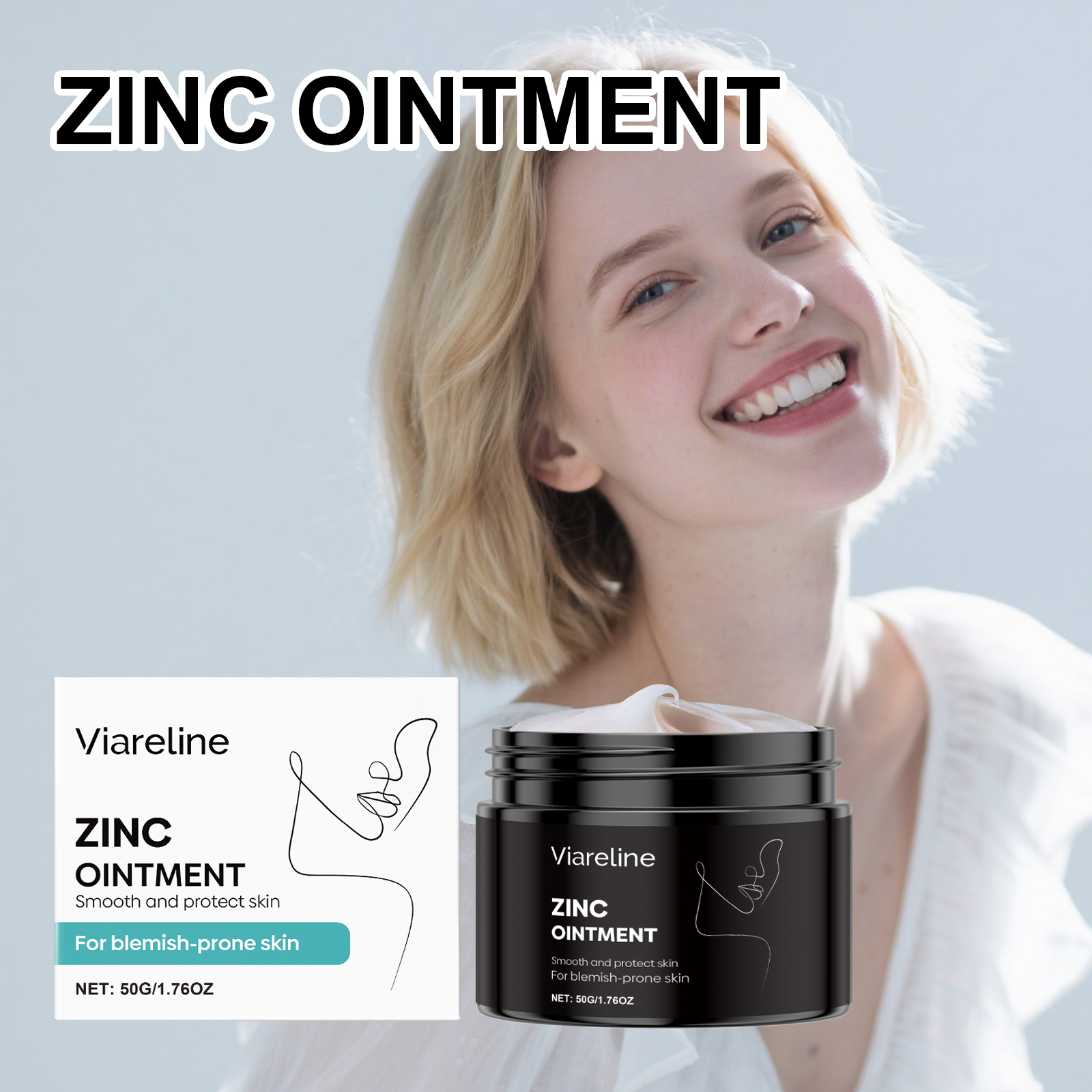 Kem dưỡng giảm mụn & thâm toàn thân 50g với Salicylic Acid, Kẽm Oxide & Dầu tràm trà – Làm dịu đỏ, m