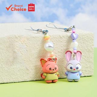 MINISO  Bộ sưu tập mini series Zootopia Disney – Thú bông Judy & Nick/Nhân viên Clawhauser & Phó Thị trưởng Bellwether đôi, dễ thương, cao 12.5 cm × 2 cm