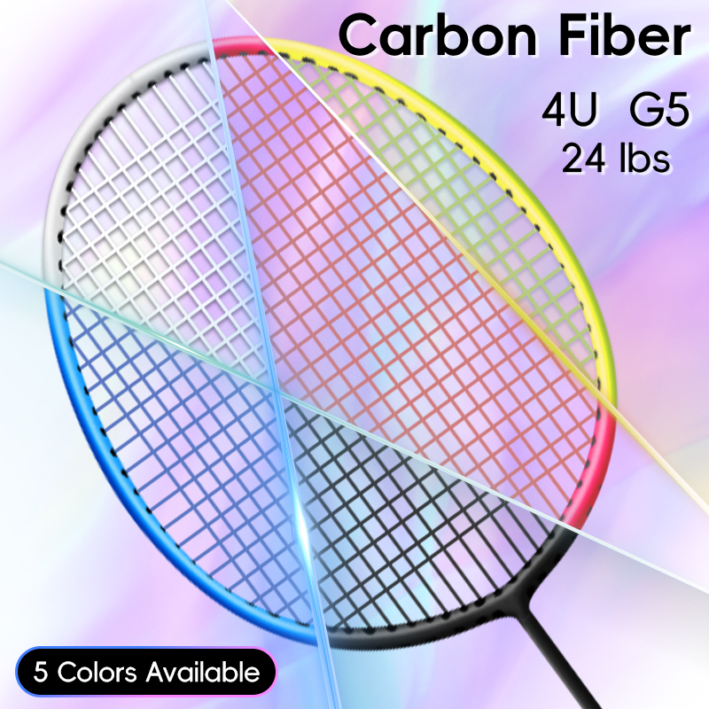 Sợi Carbon 2 Chiếc Vợt Cầu Lông Công nghệ Trục Sinh Học 24Lbs Cao Cấp Chuyên Nghiệp Đào Tạo Bền Bỉ G