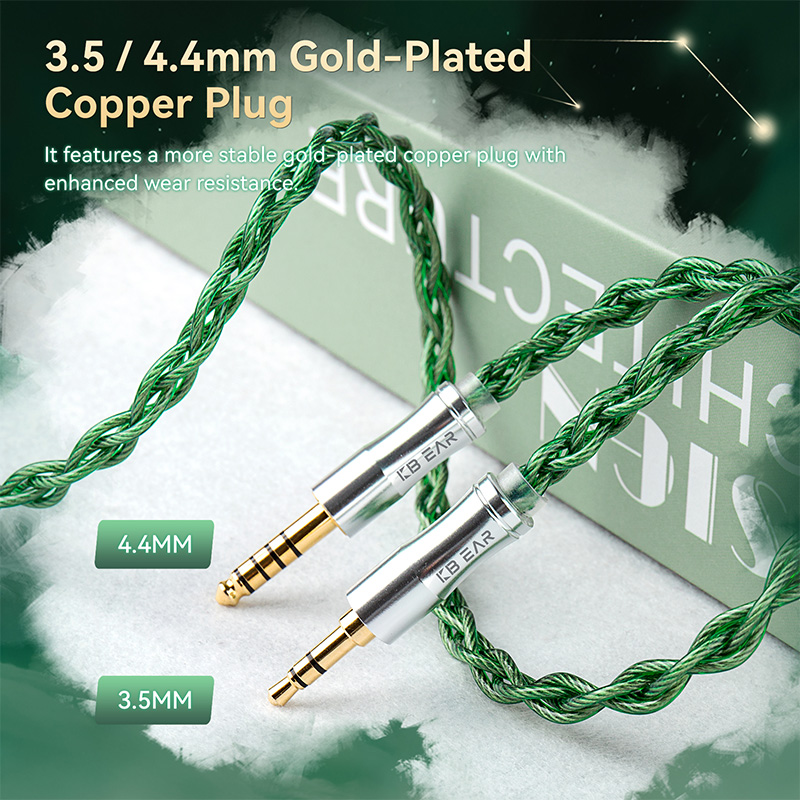 KBEAR Aegis Cáp IEM Dây OFC mạ bạc HiFi Nâng cấp tai nghe Dây thay thế nút tai Pro Elite X
