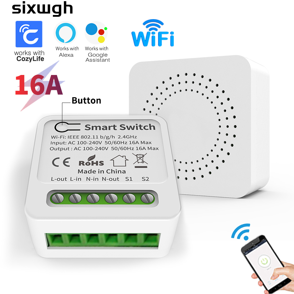 Công tắc thông minh WiFi 16A Ứng dụng CozyLife Điều khiển bằng giọng nói cho Google Home Alexa