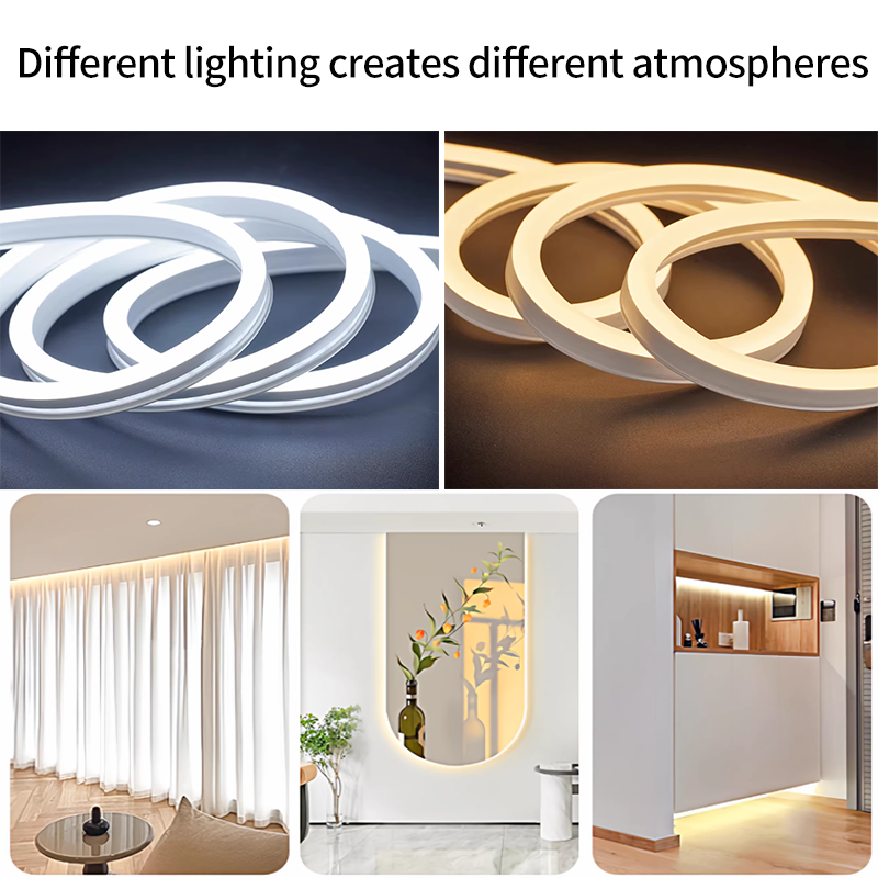 Bộ đèn LED dây Neon PVC dẻo, đơn sắc, chống nước, nhiều kích thước