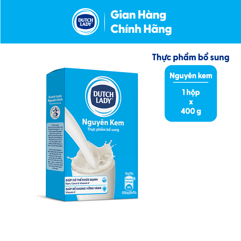 Dutch Lady Nguyên Kem Hộp Giấy 400G | BigBuy360 - bigbuy360.vn