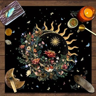 1 Mặt Trăng, Hoa Và Thực Vật Vải Tarot, Cho Chân Dài, Khăn Trải Bàn Thẻ