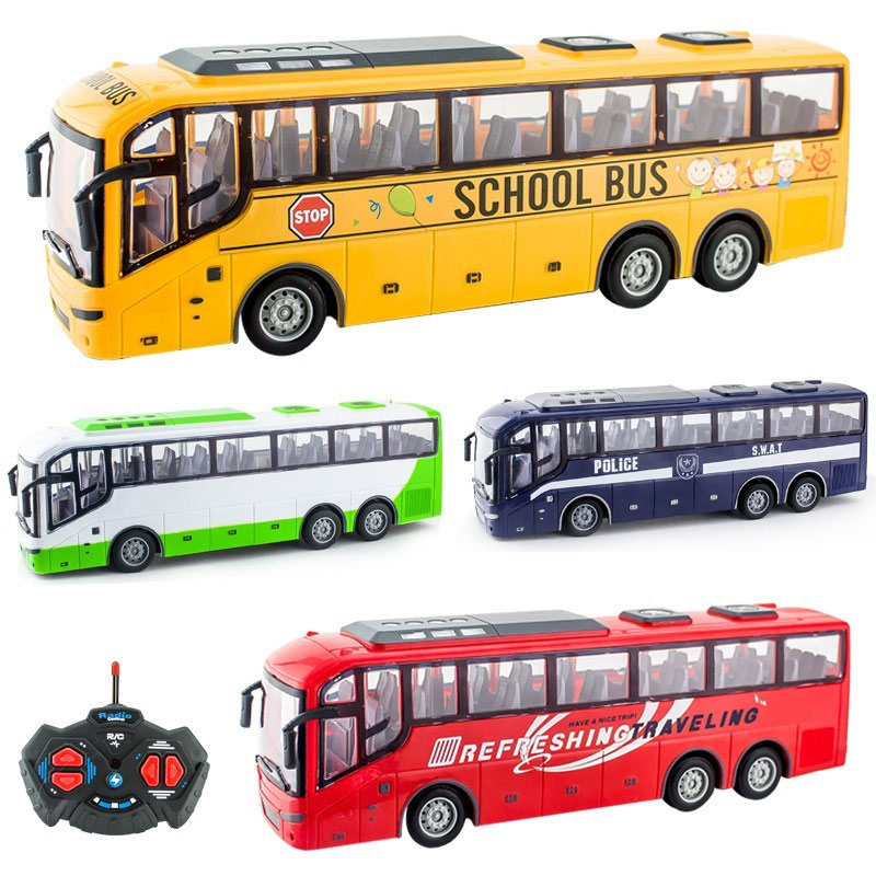 Xe buýt Rc 1: 30 Xe điều khiển từ xa bằng điện có đèn Tour Bus School City Model 27Mhz Máy điều khiể