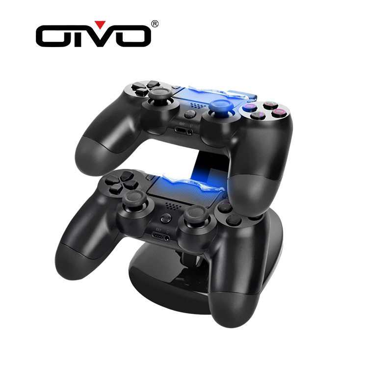 OIVO Đế Sạc Đôi Micro USB cho Tay Cầm PS4, Phụ Kiện Giá Đỡ Chơi Game cho PS4