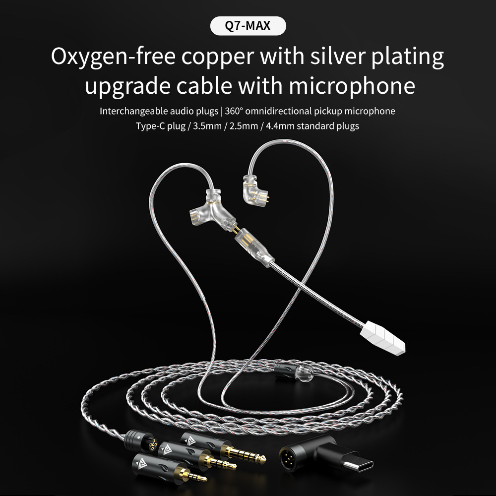 5mm 4.4mm Balanced Plug In-Ear Earbuds For QKZ CK7 MAX