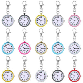 Đồng hồ bỏ túi y tá thạch anh Trâm cài hình tròn có khóa chìa khóa treo đồng hồ y tá kẹp