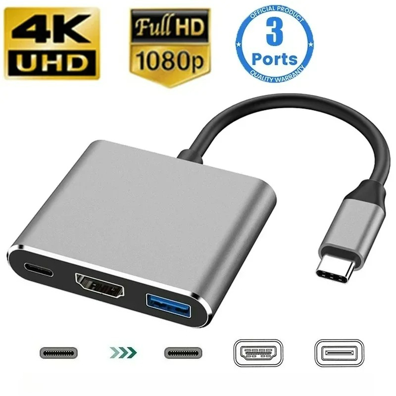 Hub USB C sang HDMI Splitter 4K HUB Type-C Docking Station cho MacBook Pro Air Pro