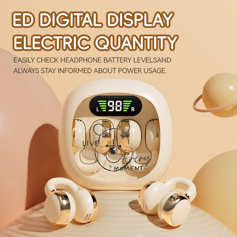 Tai nghe Disney X31 Tai nghe Tai nghe Bluetooth không dây Tai nghe kẹp tai ANC HiFi Stereo ENC Gấu M