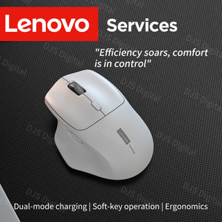  Chuột công thái học không dây Lenovo Kết nối 2 chế độ, pin dung lượng lớn, thoải mái cho game và văn phòng