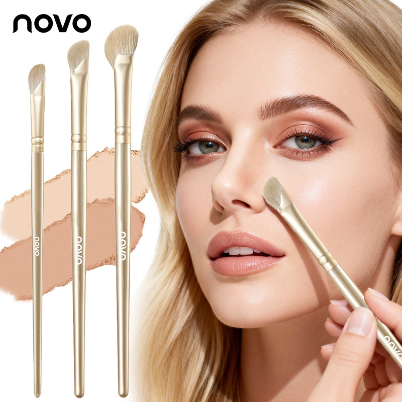 Bộ 3 cọ tạo khối mũi, đầu nửa quạt nghiêng cho sống mũi, cánh mũi, mắt, má, tạo khối
