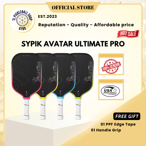 Sypik Avatar Ultimate vợt Pickleball chuyên nghiệp | Sợi carbon siêu thô | Lõi xốp toàn bộ SYCORE | 
