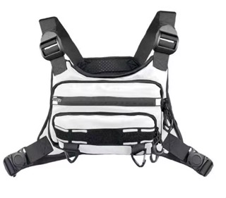  Túi đeo ngực chống nước ngoài trời, túi đựng điện thoại chạy bộ nhẹ, áo vest, túi đeo eo nam màu trắng.