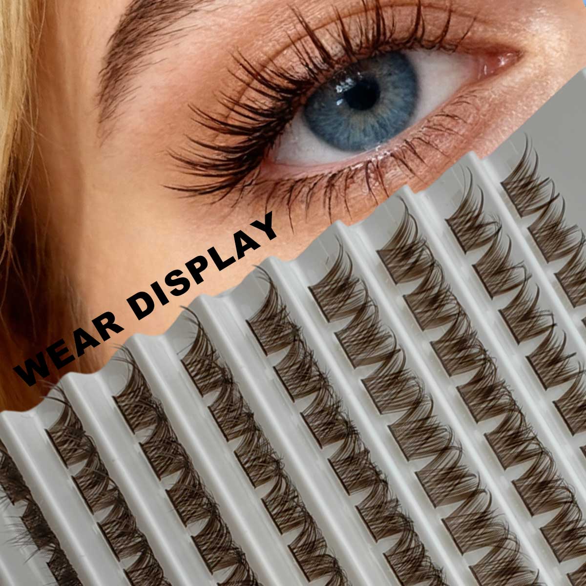 Cụm Lông Mi Giả 100 Chiếc DIY Màu Nâu Lông Mi Giả Dày Mềm Mại Lông Mi Giả Lông Mi Giả Lông Mi Giả Lô