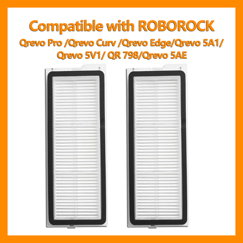 Bộ lọc thay thế tương thích với các phụ kiện máy hút bụi Roborock Qrevo Pro Curv Edge 5A1 5V1 QR798 