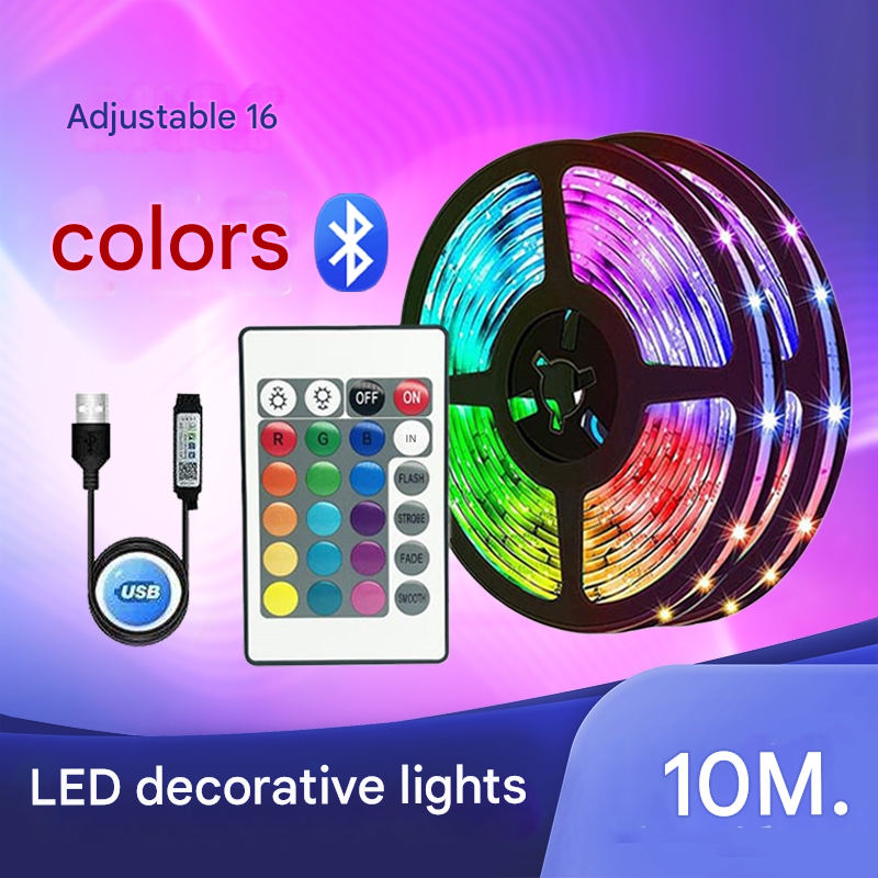 Đèn trang trí phòng, dải đèn LED, 5-20 mét, đồng bộ nhạc, đèn LED RGB