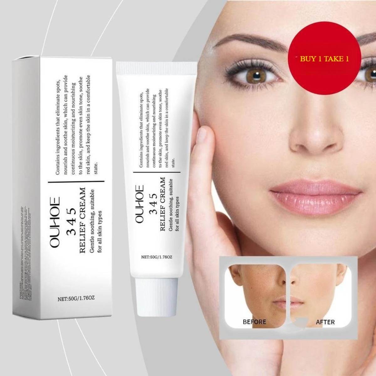 Kem cứu trợ 345 - Nhẹ nhàng & sảng khoái, dưỡng ẩm & làm dịu da​Chăm sóc 345 Kem gốc