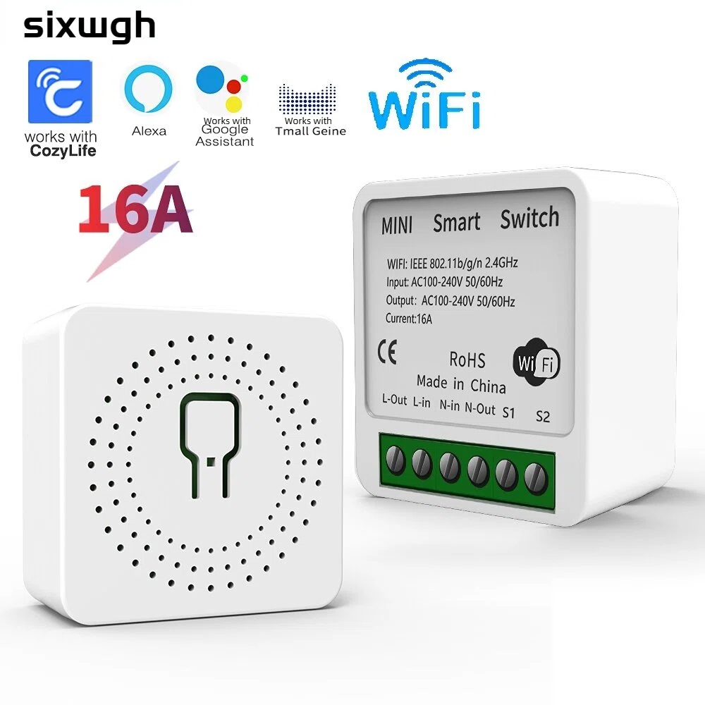 Công tắc thông minh WiFi 16A Ứng dụng CozyLife Hỗ trợ điều khiển bằng giọng nói Alexa Google