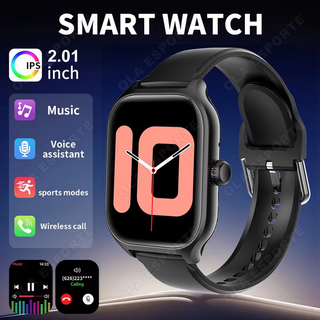  Chip siêu tiết kiệm điện Đồng hồ thông minh cho Android iOS Gọi Bluetooth Điều khiển nhạc Thể thao Trợ lý giọng nói Thân kim loại Quà Giáng sinh