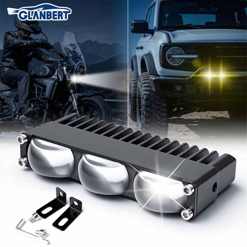 Dải đèn LED tản nhiệt siêu mỏng 60W Đèn sương mù trắng màu vàng kép cho địa hình UTV ATV