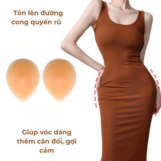  Miếng độn mông hình giọt nước - Silicone cao cấp, che khuyết điểm, tạo đường cong tự nhiên