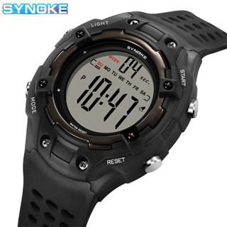 Đồng hồ đeo tay điện tử thể thao thông thường thời trang SYNOKE dành cho nam Đồng hồ kỹ thuật số hiển thị LED chống nước