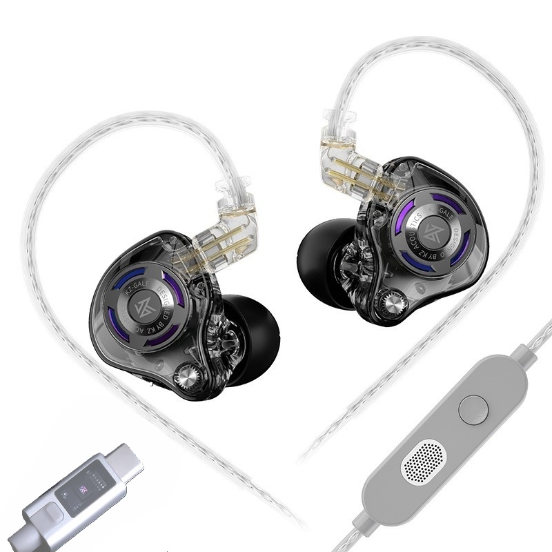Tai nghe KZ Gale có dây TWS dạng nhét tai IEM, driver dynamic, âm thanh HiFi nổi stereo, 2 micro, ph