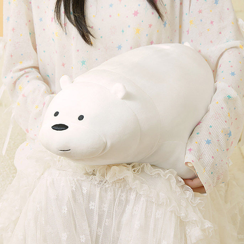 MINISO We Bare Bears Series Nằm Búp Bê Sang Trọng Siêu Mềm Cuddly Thư Giãn 23x16x54cm Động Vật Nhồi 