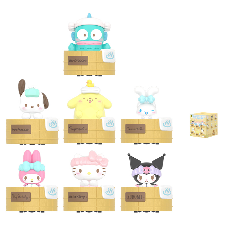 TOPTOY Sanrio Series Sanrio Characters Spinning Onsen Series Mô Hình Hộp Mù Hello Kitty & Kuromi (9.