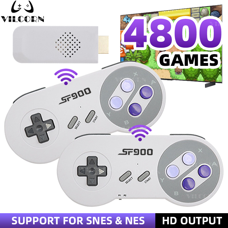 Gậy chơi game 16-bit Retro HDMI cho máy chơi game SFC/FC/SNES kèm tay cầm không dây